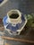 Chinoiserie Blue and White Chinoiserie Hexagon Shaped Tea Canister Grand Millennial Decor For Sale - Image 3 of 8