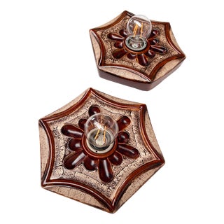 Vintage Wall Lamps from Hustadt Leuchten, 1970s, Set of 2 For Sale