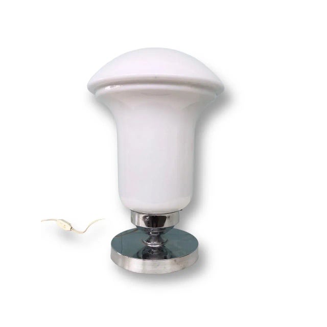 Italian Table Lamp in Glass and Steel, 1970s For Sale - Image 11 of 12