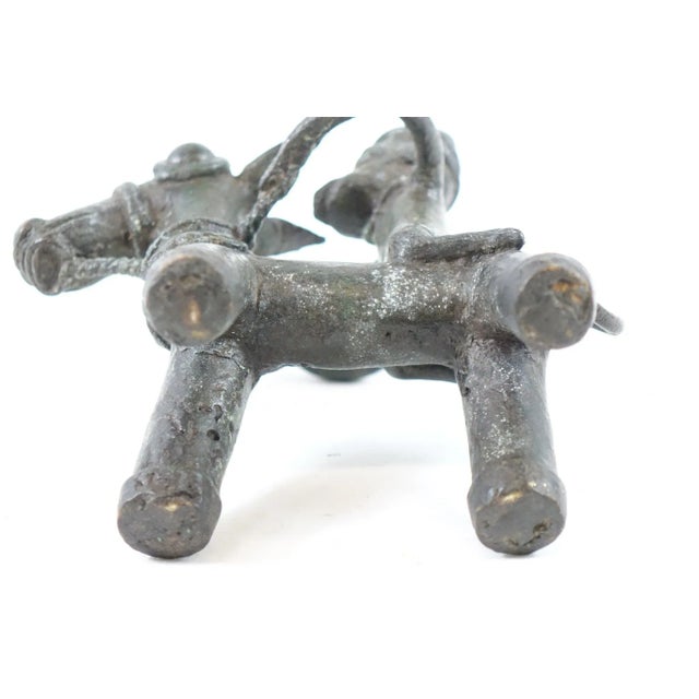 African 19th Century Antique Bronze African Figurines For Sale - Image 3 of 4