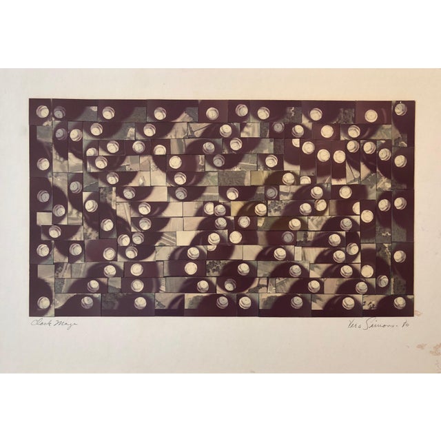 Vera Simons, Clock Maze, Wrist Watch, Photo Mosaic Collage Aerial Photograph, Female Aviator, 1980 For Sale