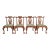 Baker Furniture Style Chippendale Carved Mahogany Dining Chairs, Set of Four For Sale