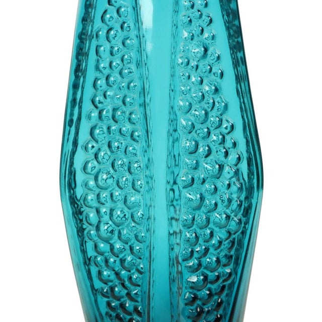 Vintage Blue Bubble Vase by Stolle Nieman, 1970s For Sale - Image 4 of 18