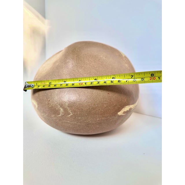 Tan Mid 20th Century Organic Studio Pottery Vase by Polly Lee, Signed For Sale - Image 8 of 8