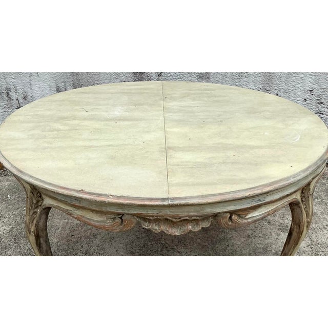 Gray Vintage Patinated Baroque Dining Table For Sale - Image 8 of 12