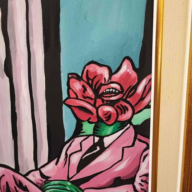 Contemporary Max Hamlet, Animal Heads, 1995, Acrylic Painting on Canvas, Framed For Sale - Image 3 of 15