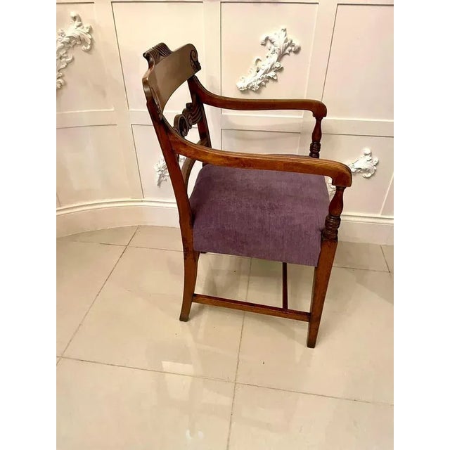 Antique Regency Mahogany Desk Chair For Sale - Image 5 of 15