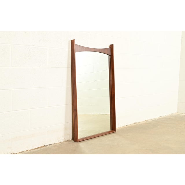 Kent Coffey Perspecta Mid-Century Modern Sculpted Walnut and Rosewood Framed Wall Mirror, 1960s For Sale - Image 12 of 12
