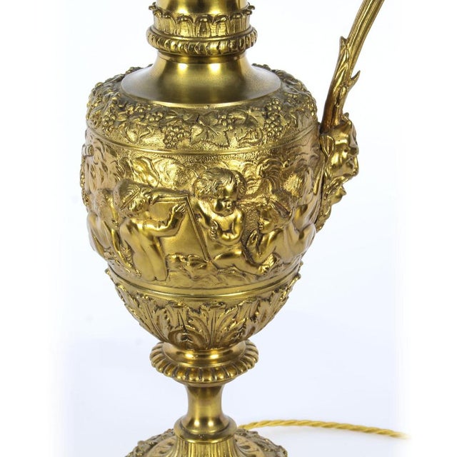 19th Century Renaissance Revival Gilt Bronze Table Lamp For Sale - Image 11 of 18