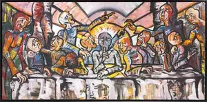 Pedro Pinho, Last Supper Ii, Mixed Media on Wood