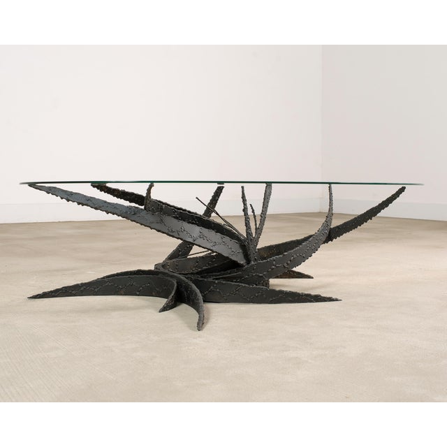Silas Seandel Brutalist Iron Torch Cut Cocktail Table For Sale - Image 14 of 18