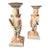 Antique Staffordshire Pair Pottery Candlesticks Figurines For Sale