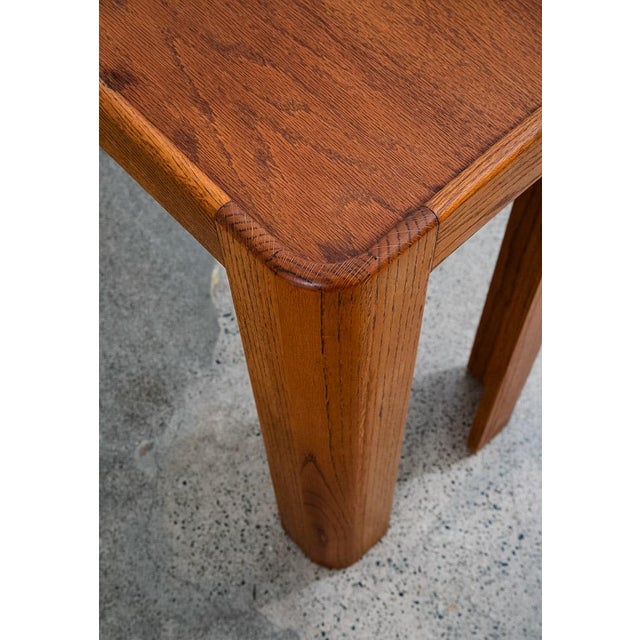 1960s Mid Century Modern Console Table Solid Oak Wood American Foyer Shelf Sofa MCM For Sale - Image 10 of 12