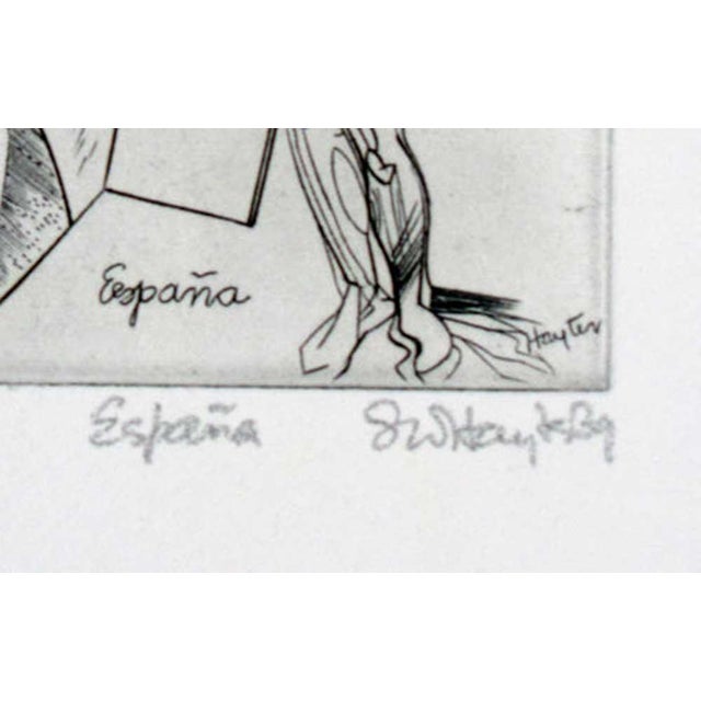 Modern Stanley Hayter Etching W/Archival Frame For Sale - Image 4 of 7