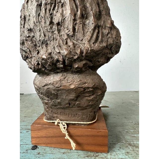 Wood Vintage Bust of Dr. Albert Einstein by Austin Productions Sculptures 1962 For Sale - Image 7 of 12