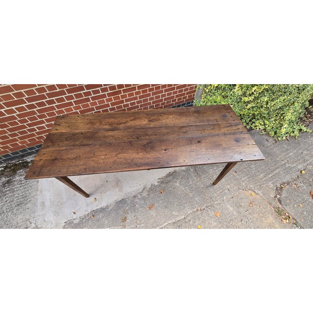 French Plank Kitchen Refectoy Farmhouse Dining Table, 1850 For Sale - Image 13 of 17
