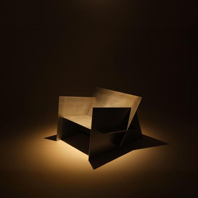 Romulus Aluminium Armchair by Bureau of Entropy. Limited edition, numbered & signed. Dimensions: W 104 x D 100 x H 68 cm....