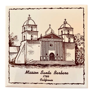 Mission Santa Barbara Hanging Tile Trivet For Sale
