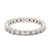 0.35ctw Bezel Milgrain Diamond Eternity Band Ring, 18k WhiteGold, Ring Size 5.25 For Sale - Image 4 of 6
