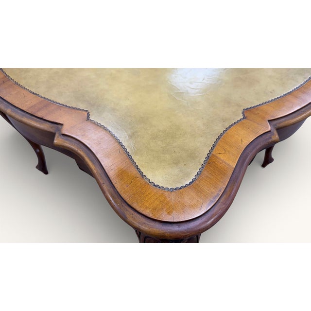 Vintage Weiman Leather Top Game or Card Table For Sale - Image 15 of 17