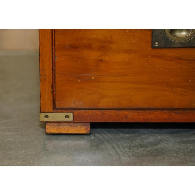 Military Campaign Drinks Cabinet in Burr Yew and Elm For Sale - Image 9 of 18