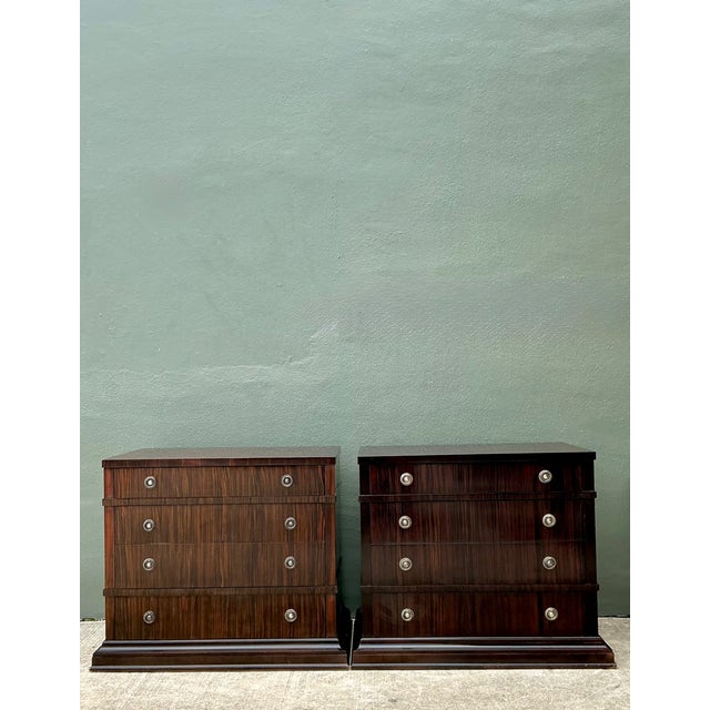 This exceptional pair of vintage Ralph Lauren "Clivedon" chests of drawers embodies the brand's signature balance of...