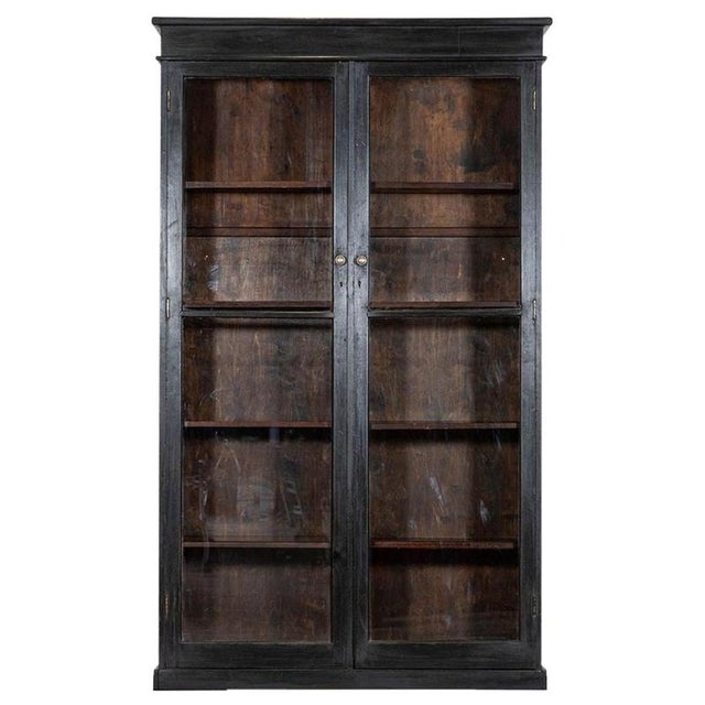 19th Century English Oak Glazed Bookcase Cabinet, 1890 For Sale - Image 16 of 16