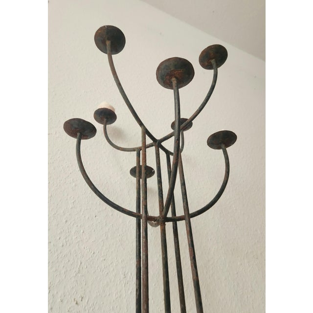 Large Mid-Century Modern Sculptural Cast Iron Wire Floor-Standing Candelabra, 1950s For Sale - Image 6 of 18