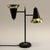 Metal Mid-Century Adjustable Brass Double Shade Lamp attributed to Jacques Biny for Luminalité, 1950s For Sale - Image 7 of 18
