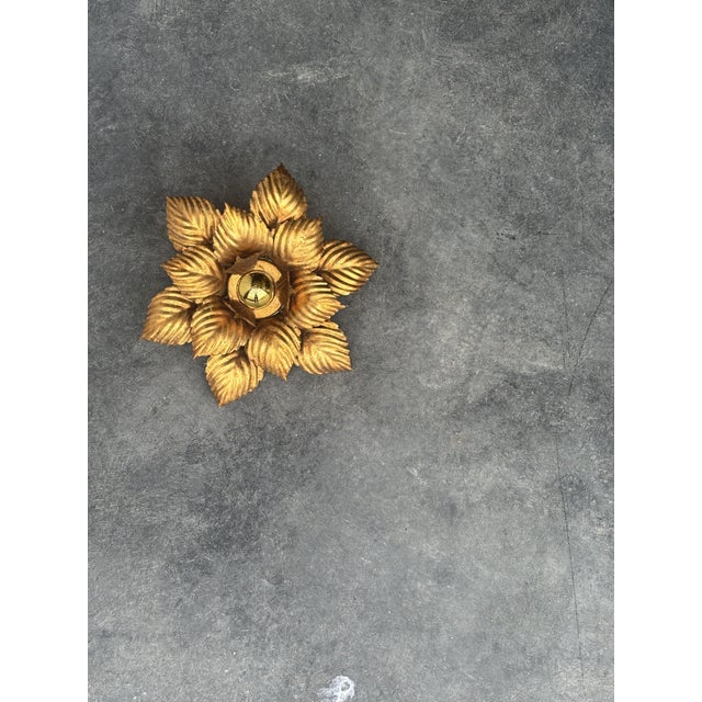 Floral Wall Sconce, Italy, 1970s For Sale - Image 6 of 7