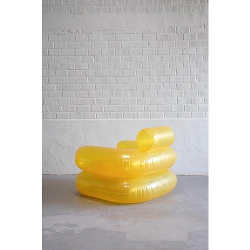 Mid-Century Modern Yellow Inflatable Indoor and Outdoor Armchair, 1960s For Sale - Image 3 of 13