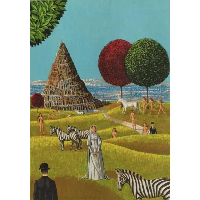 Jean Pierre SERRIER (1934 - 1989) LA MARIÉE DE BABEL THE BABEL BRIDE lithograph on Japan paper signed and numbered in...