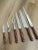 Vintage set of six Chef knives in great conditions , very sharp with wood handle, stainless steel