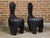 Mid 20th Century Sculptural Pair of Midcentury African Wood Spoon Back Black Chairs For Sale - Image 11 of 12