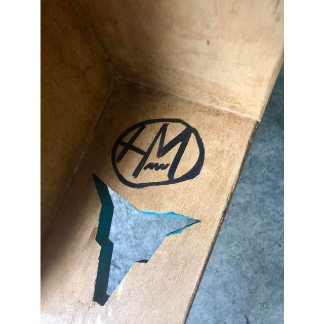 Hand-Painted Native American-Style Wooden Decorative Shelf With Thunderbird Motif For Sale - Image 4 of 10