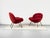 Mid-Century Modern Red Lounge Chairs by Fritz Neth for Correcta, 1950s, Set of 2 For Sale - Image 3 of 18