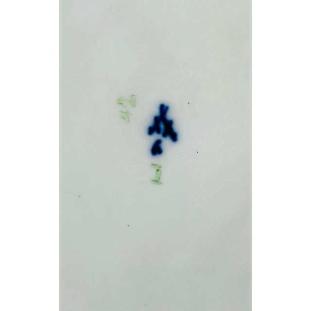 1900 - 1909 Antique Meissen Germany Gilded Porcelain Flowers & Bird S Decor For Sale - Image 5 of 5