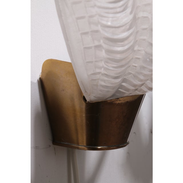 Gold Mid-Century Modern Asea Wall Lamps Coquille, Sweden, 1950s, Set of 2 For Sale - Image 8 of 15