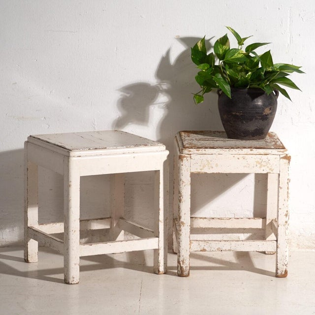 Bedside Tables in Pine Wood, Central Europe, 1940, Set of 2 For Sale - Image 12 of 12