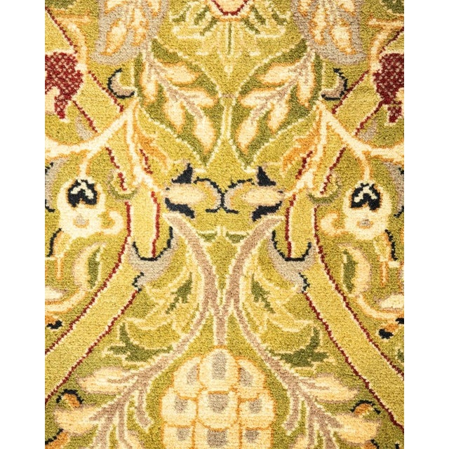 Traditional Mogul, One-of-a-Kind Hand-Knotted Area Rug in Green, 6' 1" x 9' 1" For Sale - Image 3 of 8