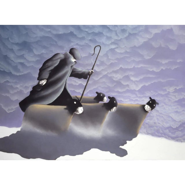 Mackenzie Thorpe "A Dusting" Hand Signed Numbered Lithograph Art Print on Paper For Sale