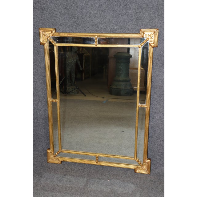 LaBarge 1950's Gold Gilt Beveled Glass Mirror For Sale - Image 9 of 9