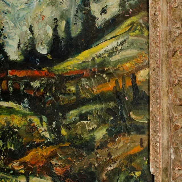 Paper Carlos Lopez-Ruiz (Bolivian-American 1912 -1972) View of Funza. Landscape. For Sale - Image 7 of 12