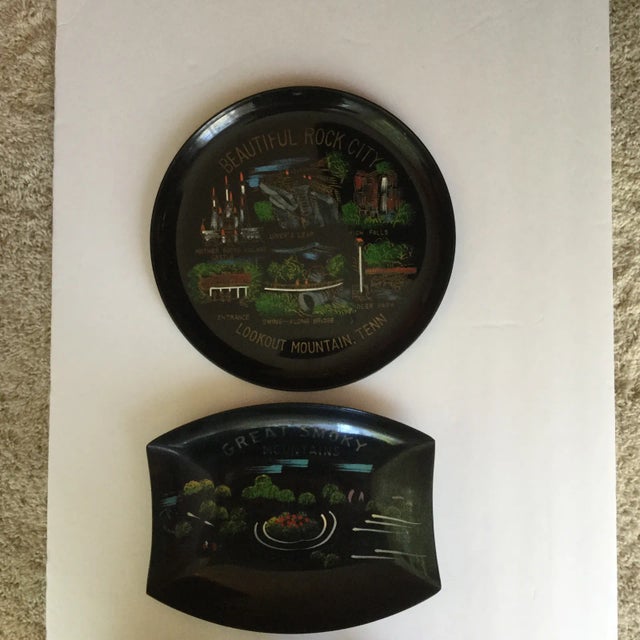Tennessee Mid-Century Souvenir Trays - A Pair For Sale - Image 4 of 11