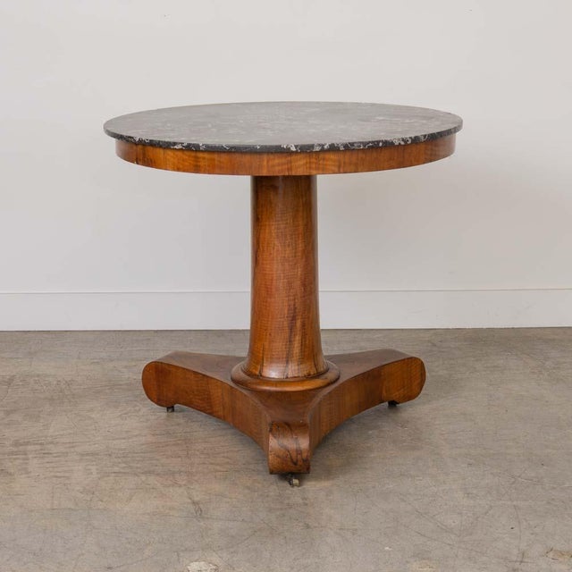 French 19th Century French Oak and Marble Center Table For Sale - Image 3 of 16