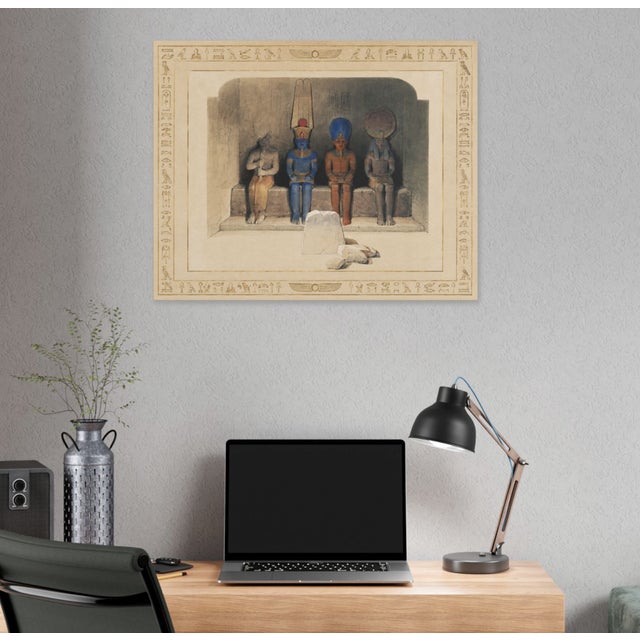 Atelier Aria Lumae Antique Egyptian Revival Temple Pharaonic Archeological Study Fine Art Gallery Board Print 30 X 24 For Sale - Image 11 of 16