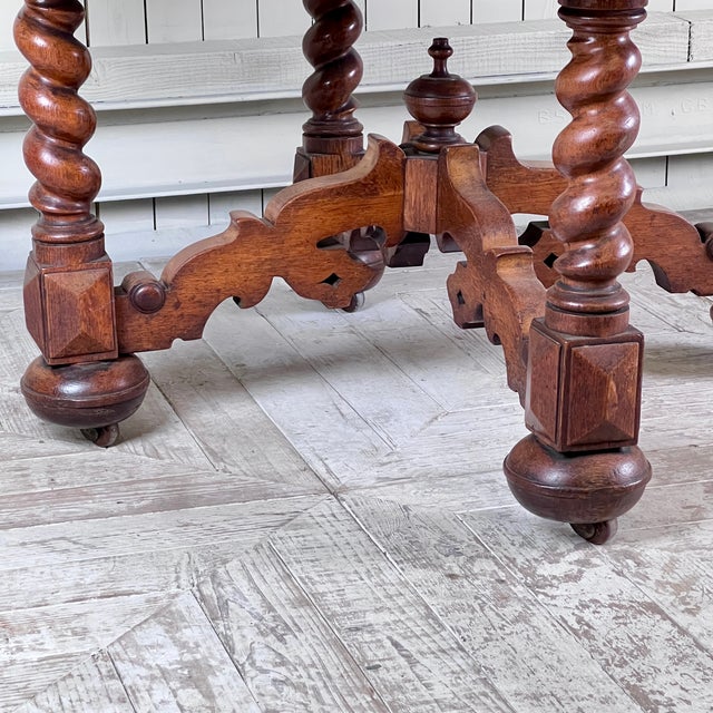Victorian Gothic Revival Octagonal Oak Library Centre Table from W. Williamson & Sons, Guildford For Sale - Image 10 of 12