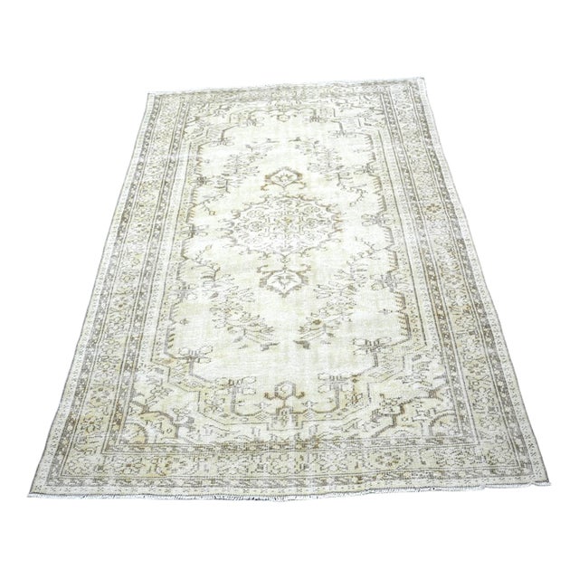 Vintage Turkish Handmade Wool Rug, 1960s For Sale