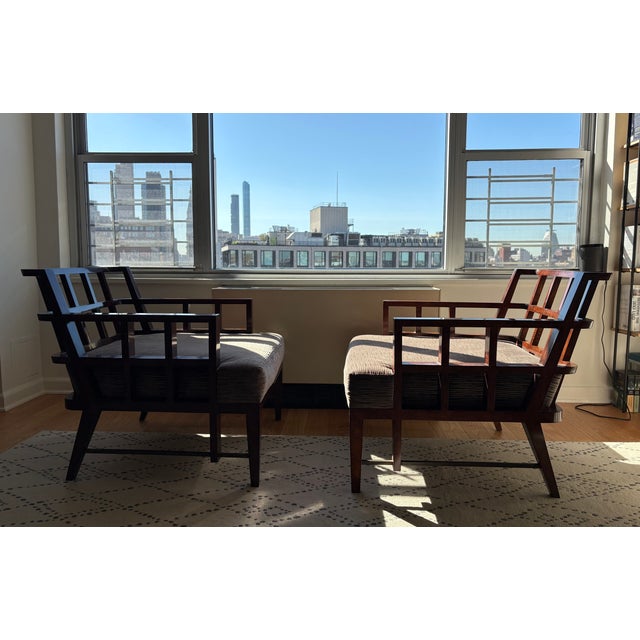 Contemporary Dessin Fournir Therien Studio Workshop Lattice Chair (Two) For Sale - Image 3 of 18