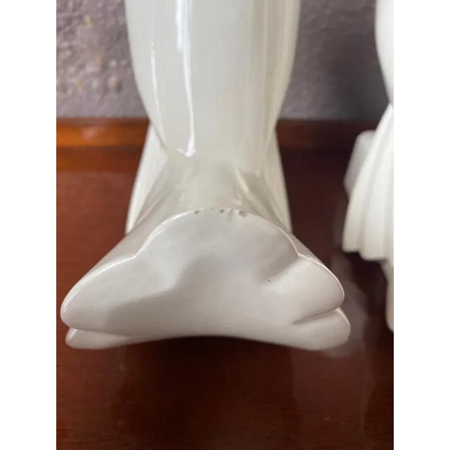 Ceramic Pigeons by Jacques Adnet, 1920s, Set of 2 For Sale - Image 9 of 11